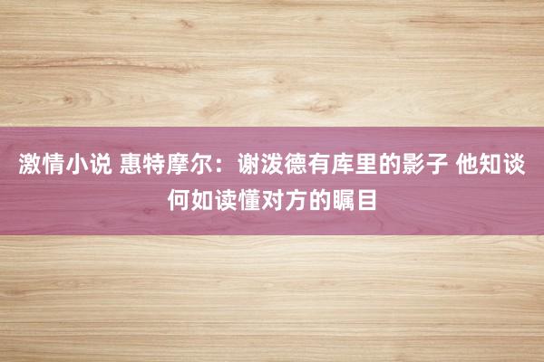 激情小说 惠特摩尔：谢泼德有库里的影子 他知谈何如读懂对方的瞩目
