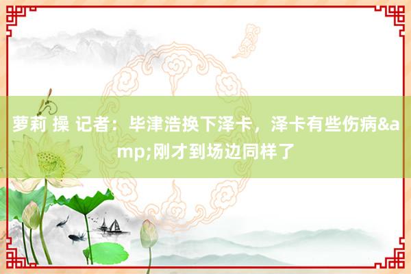 萝莉 操 记者：毕津浩换下泽卡，泽卡有些伤病&刚才到场边同样了